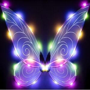 Colorful LED Butterfly Wings for Parties